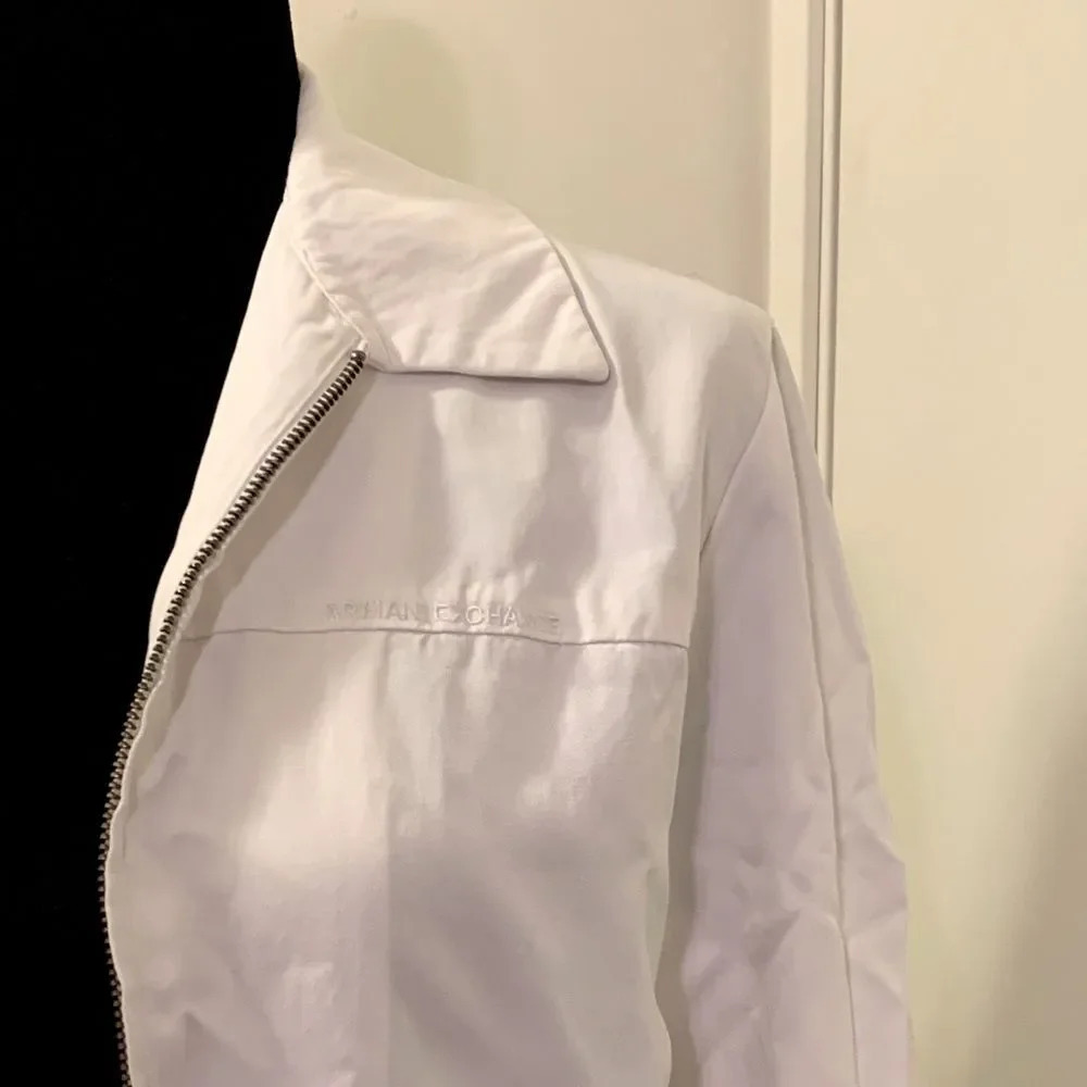 A/X ARMANI EXCHANGE Zip Up Logo Jacket‎ in White - Picture 7 of 11